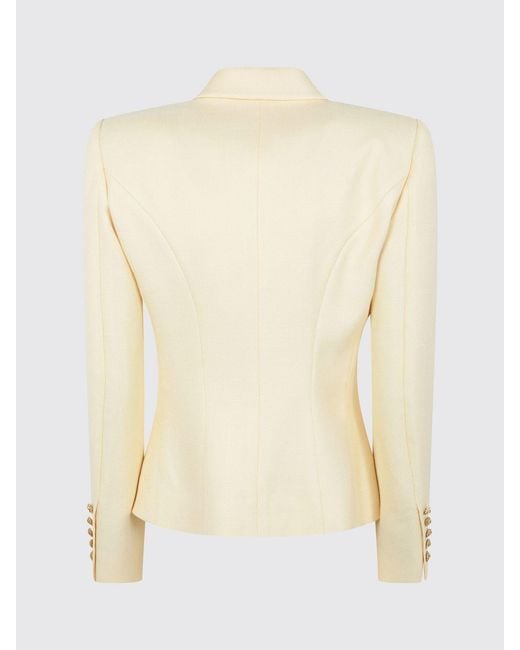 Balmain Natural Viscose Double Breasted Blazer