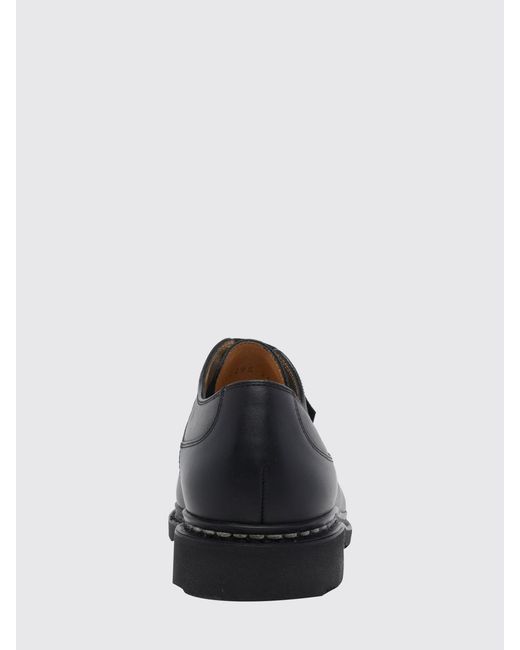 Paraboot White Smooth Calf Leather Derby Shoes With Notched Sole for men