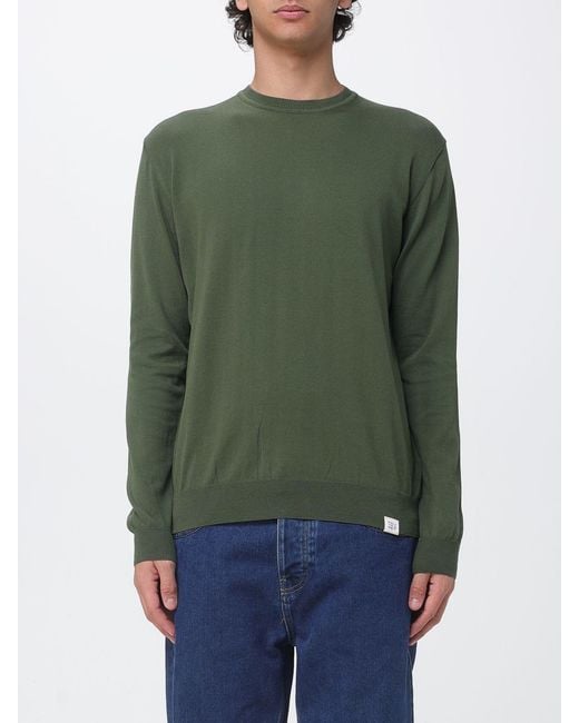 Peuterey Green Cotton Basic Crewneck Sweater for men