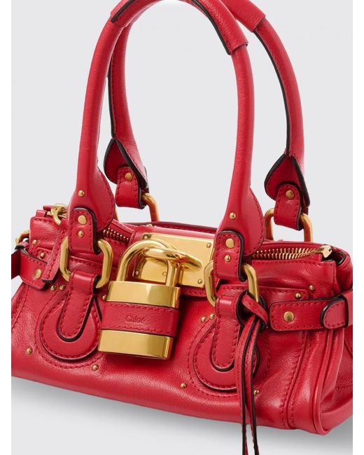 Chloé Red Chlo&Eacute Paddington Ledertasche