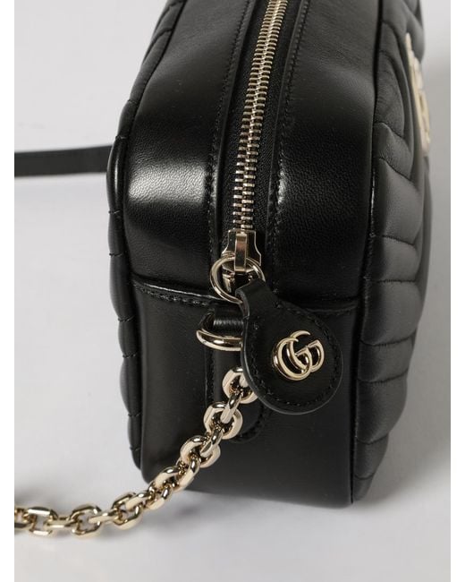 Gucci Black Gg Marmont Bag
