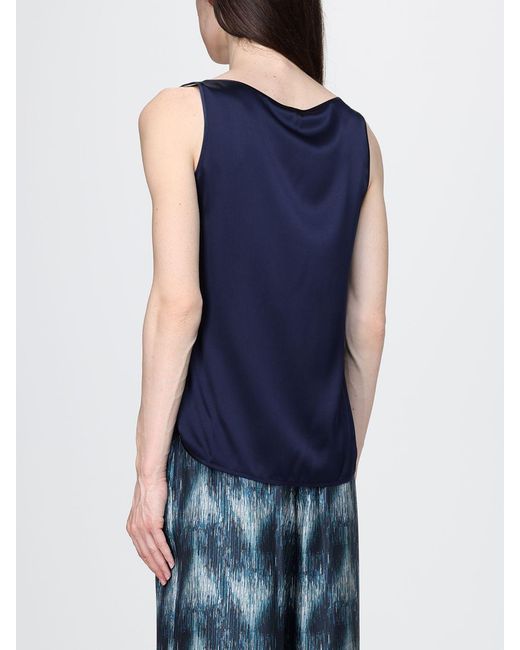 Max Mara Blue Satin Top