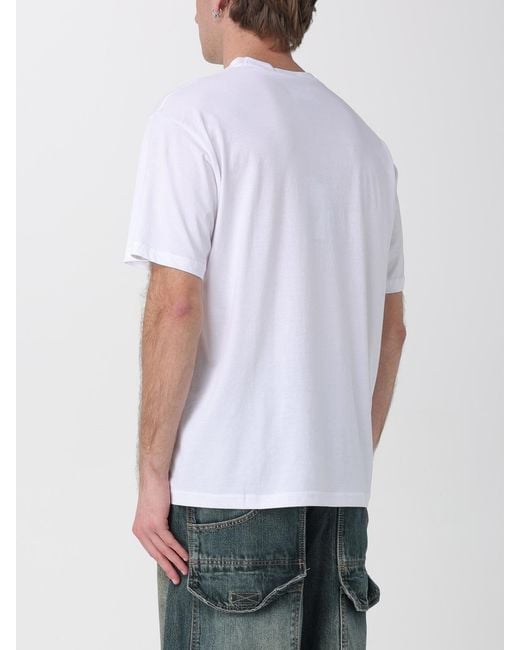 Versace Jeans Couture White Cotton T-Shirt With Logo for men