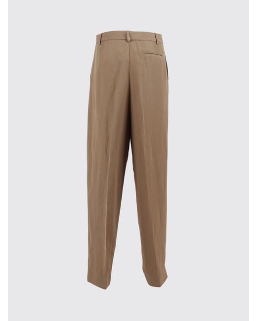 Fabiana Filippi Natural Linen Blend Wide Leg Trousers