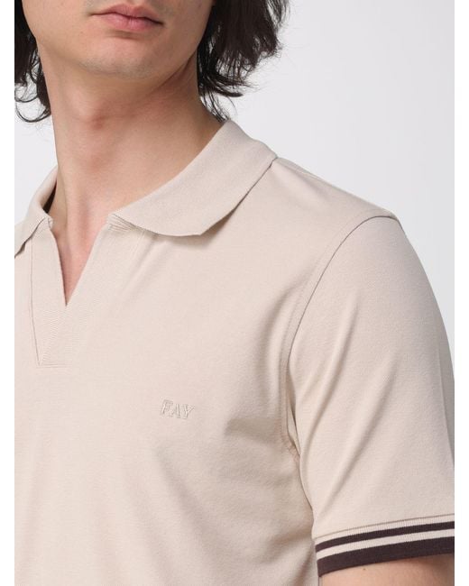 Fay Natural Basic Cotton Polo Shirt for men