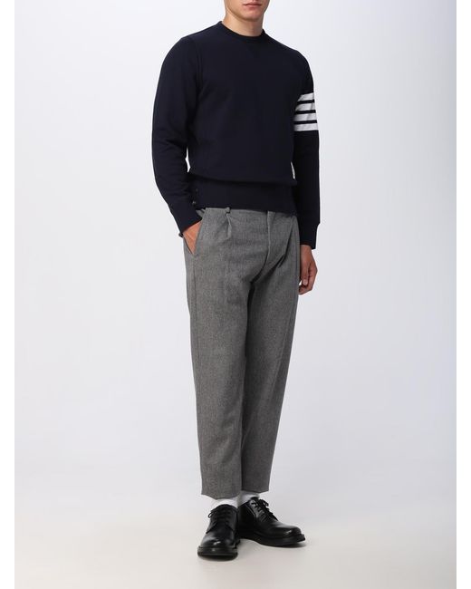 Thom Browne Blue Cotton Sweatshirt for men