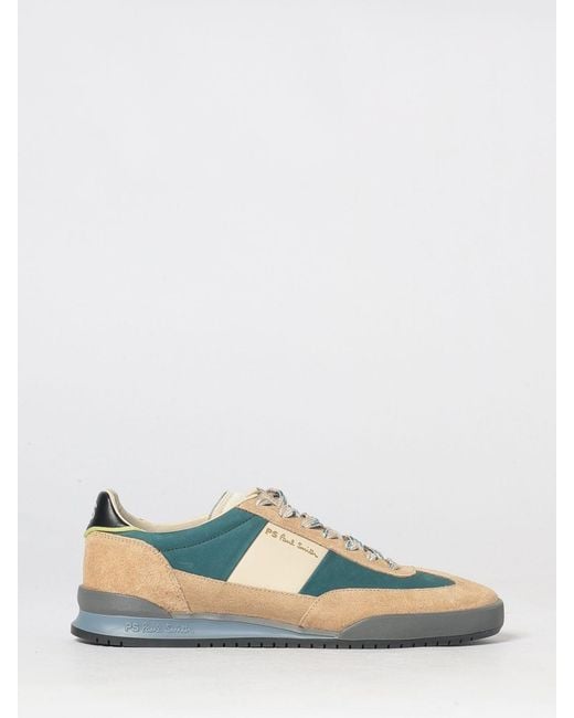 Paul Smith Multicolor Dover Bicolor Leather And Nubuck Sneakers With Logo for men