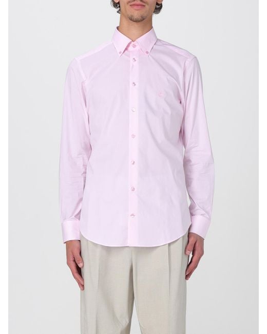 Etro White Solid Poplin Shirt for men
