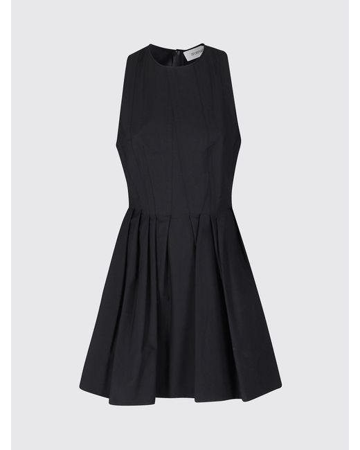 Sportmax Blue Cotton Mini Dress