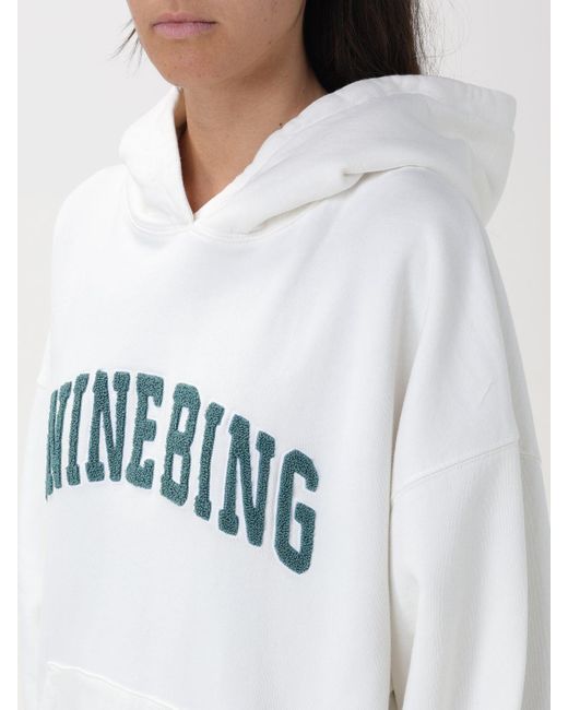 Felpa in cotone con logo di Anine Bing in White