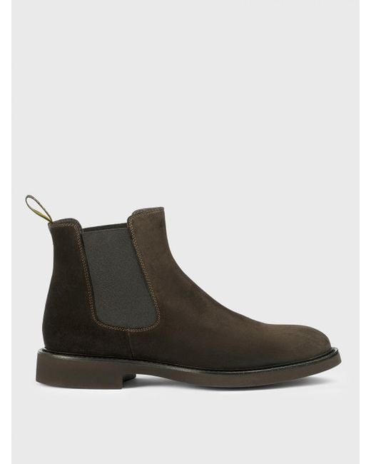 Doucal's Brown Suede Ankle Boots for men