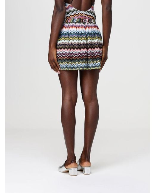 Missoni Black Lurex Viscose Zig-Zag Shorts