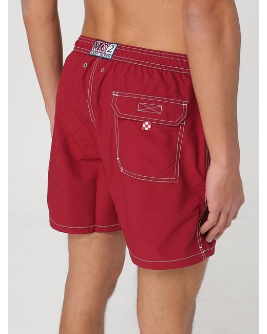 Mc2 Saint Barth Red Swimsuit for men