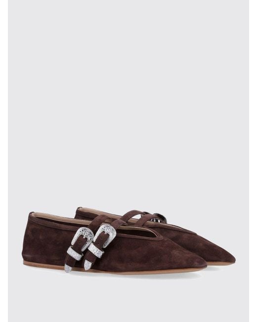Le Monde Beryl Brown Flat Shoes