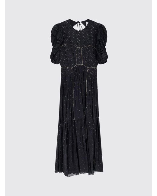Isabel Marant Black Cotton Polka Dot Dress