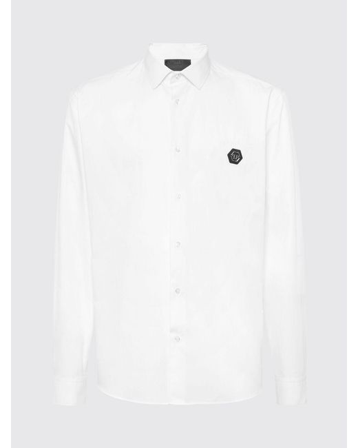 Philipp Plein White Classic Poplin Shirt for men