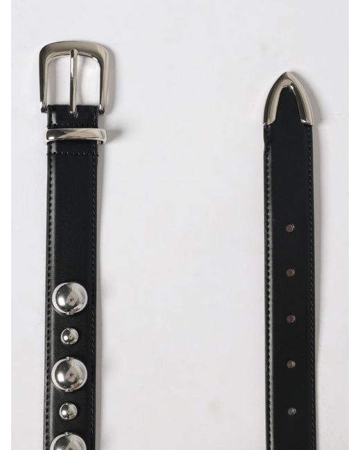 Liviana Conti Black Prisca Studded Vegan Leather Belt