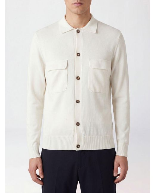 Eleventy Natural Cotton Cardigan for men