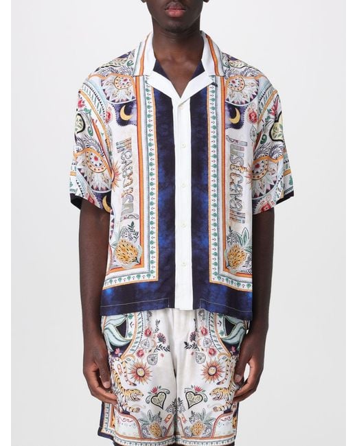 Just Cavalli Blue Shirt for men