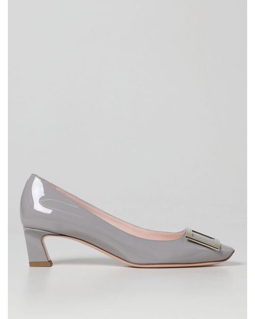 Grey patent hotsell leather pumps
