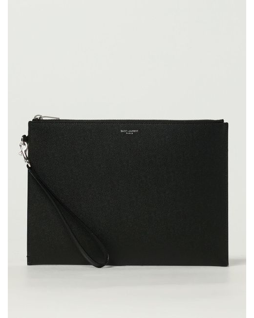 Clutch Porta Talet di Saint Laurent in Black da Uomo