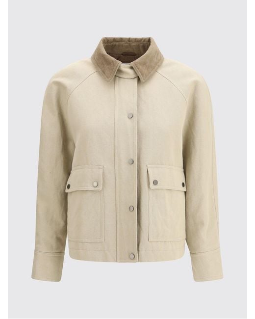 Brunello Cucinelli Natural Cotton And Linen Jacket