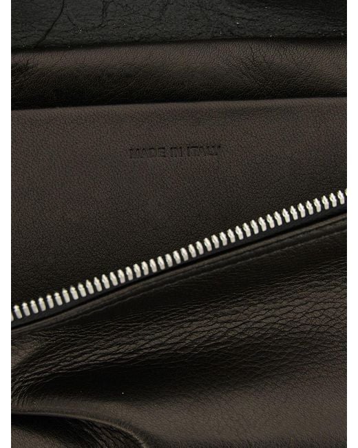 Rick Owens White Grained Calfskin Belt Bag With Metal Ring