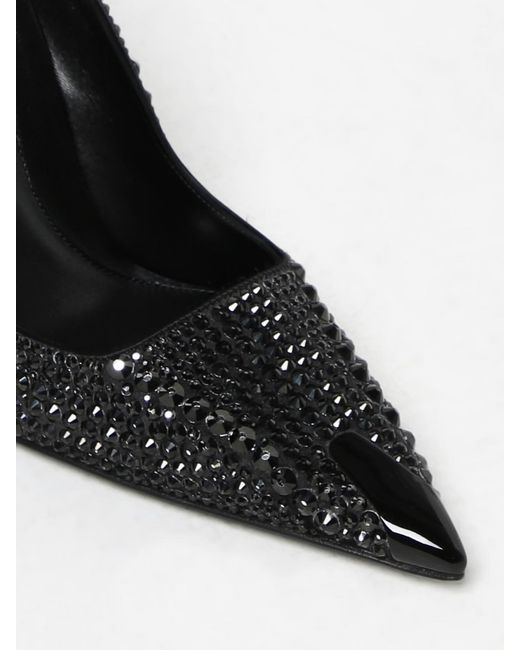 McQueen Black Punk 90Mm Crystal-Embellished Pumps