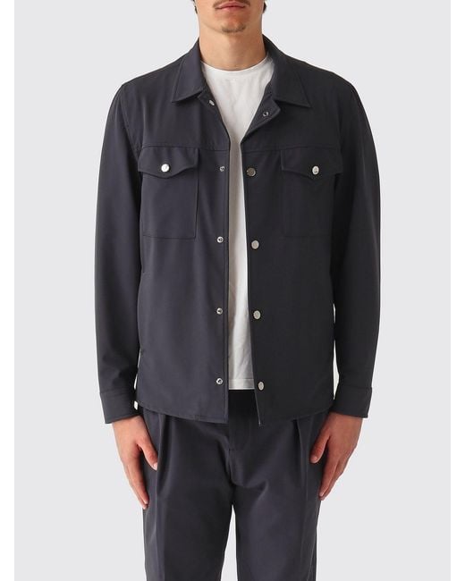 Briglia 1949 Gray Technical Fabric Shirt Jacket for men