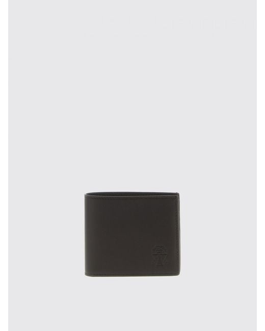 Brunello Cucinelli White Leather Wallet for men
