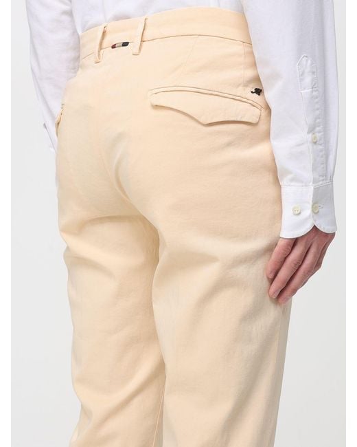 Mason's Natural Cotton Stretch Chino Trousers for men