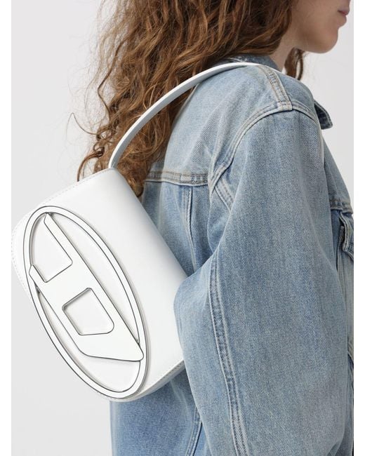 DIESEL White 1Dr Leather Bag