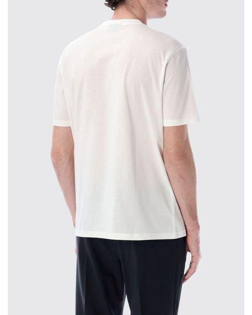 Emporio Armani White Basic Cotton T-Shirt for men