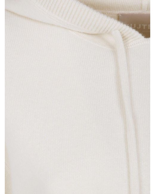 Kujten Natural Hooded Knitted Jumper