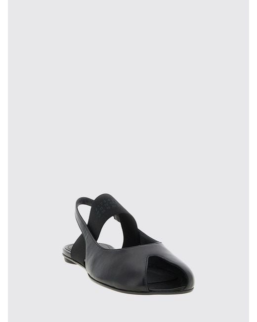 MM6 by Maison Margiela White Anatomic Tabi Leather Sandals