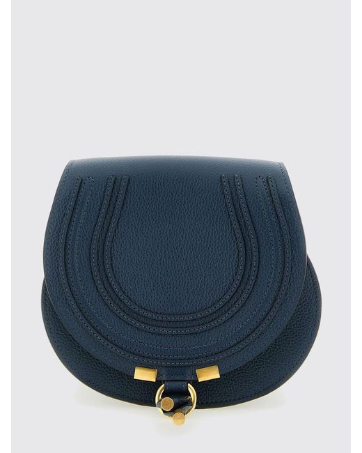 Chloé Blue Chlo&Eacute Marcie Tasche Aus Genarbtem Leder