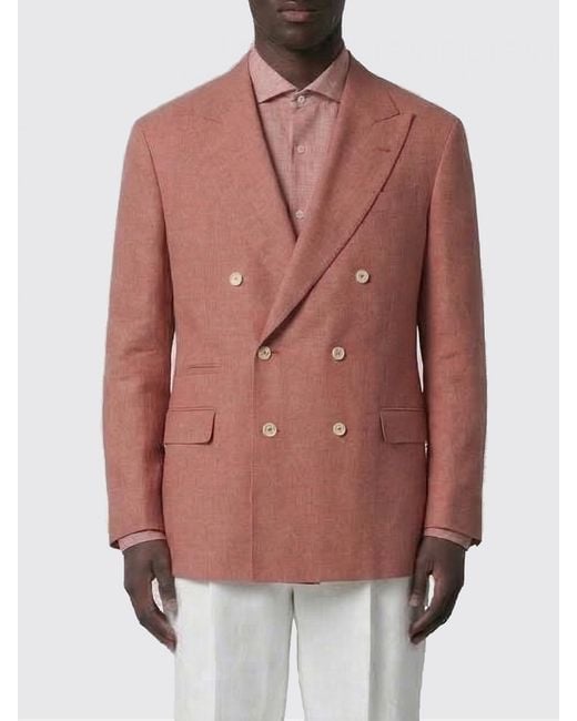 Brunello Cucinelli Pink Double-Breasted Blazer for men