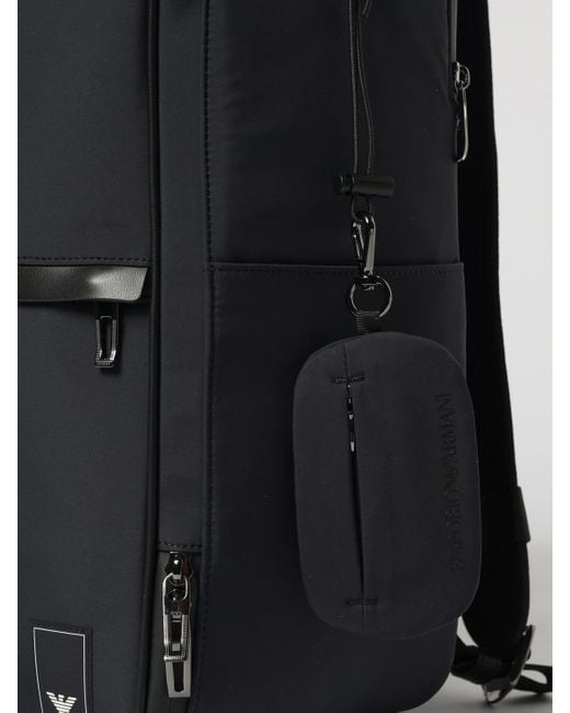 Emporio Armani Black Backpack for men
