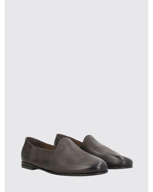 Premiata Gray Aged Calf Leather Penny Loafers for men