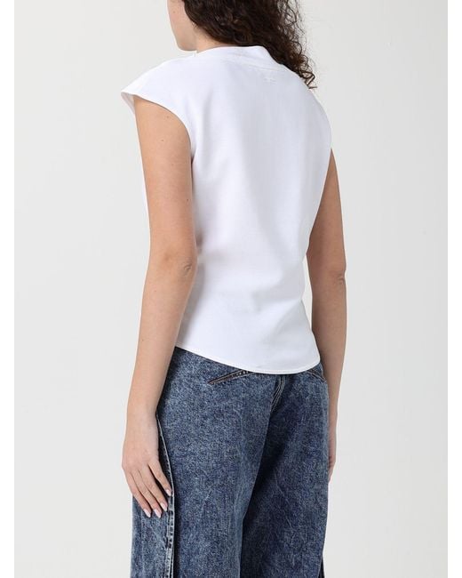 Alaïa White Cotton Blend Top