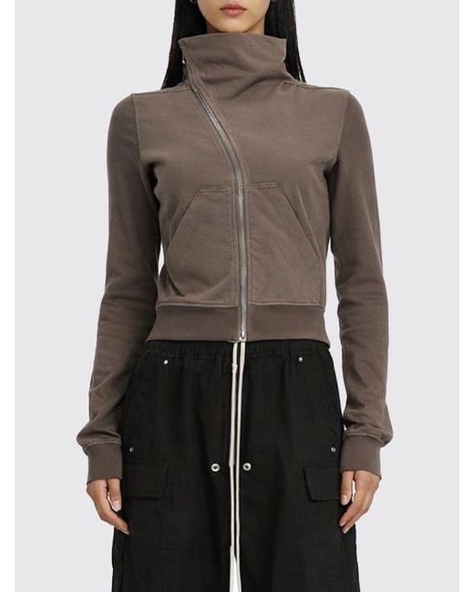 Rick Owens Brown Cotton Sweatshirt
