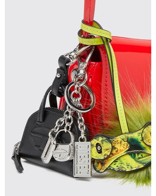 DIESEL White 1Dr Dome Leather Charm