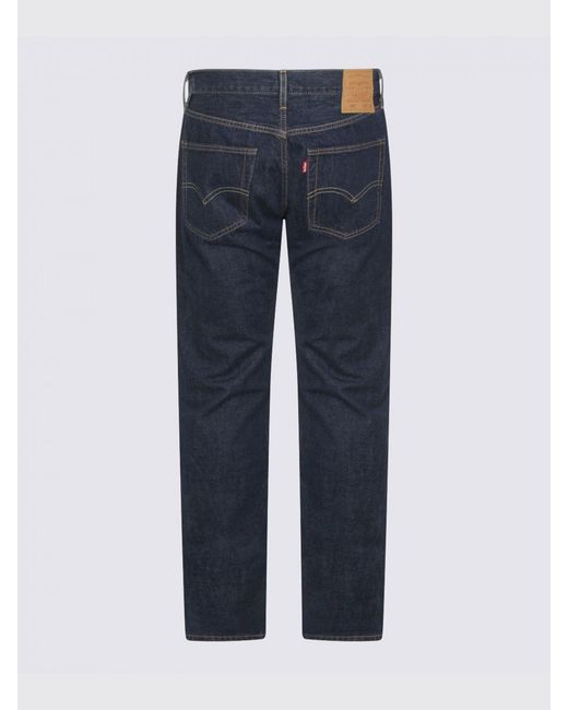 Levi's Blue 501 Straight Cotton Denim Jeans for men