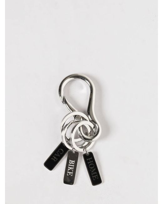 Church's Metallic Brass Keychain With Charms for men