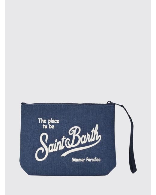 Mc2 Saint Barth Blue Cotton Blend Aline Pouch for men