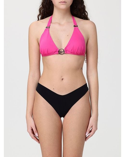 Karl Lagerfeld Pink Bikini Top Swimsuit