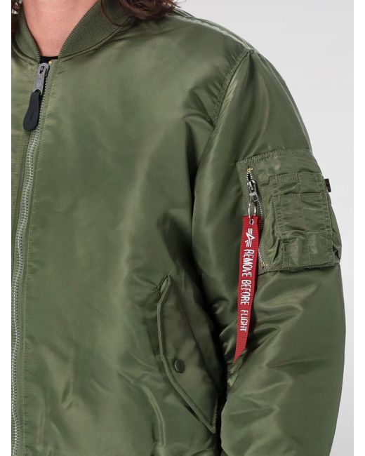 Bomber Reversibile di Alpha Industries in Green da Uomo