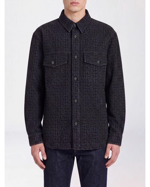 Camicia di Balmain in Blue da Uomo