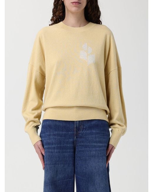 Isabel Marant Blue Crew Neck Wool And Cotton Pullover