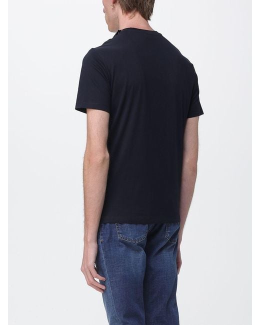 ARMANI EXCHANGE Blue Crew Neck T-Shirt With Logo for men